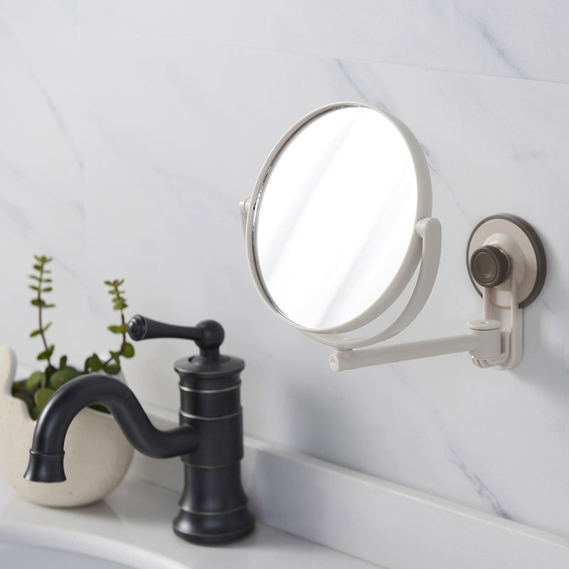 Rotatable Wall-Mounted Cosmetic Mirror Without Perforation