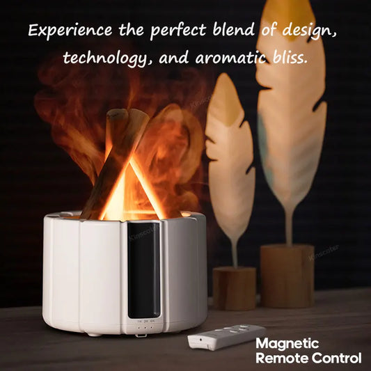 Flame Effect Aroma Diffuser with LED Light